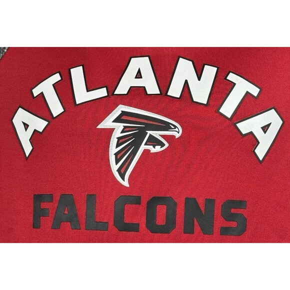 Atlanta Falcons Mens  X-Large Red Hoodie Sweatshirt Pull Over Sweater NFL New - Picture 5 of 9